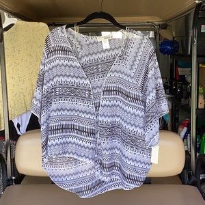 African style print blouse